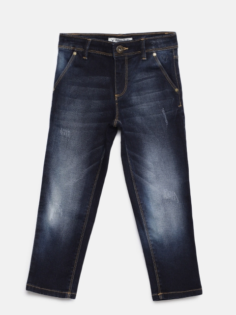 

Allen Solly Junior Boys Blue Slim Fit Mid-Rise Mildly Distressed Stretchable Jeans