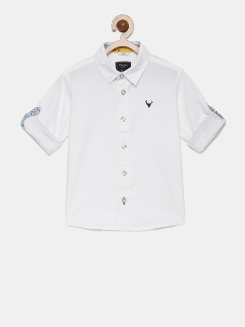 

Allen Solly Junior Boys White Regular Fit Solid Casual Shirt