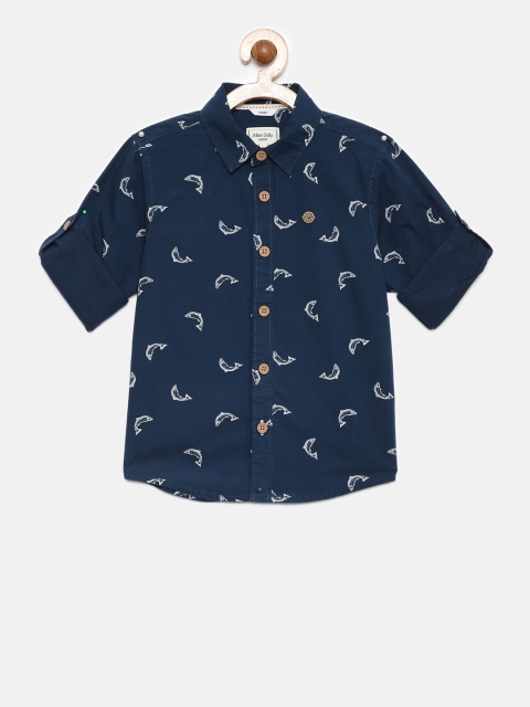 

Allen Solly Junior Boys Navy Blue Sport Regular Fit Printed Casual Shirt