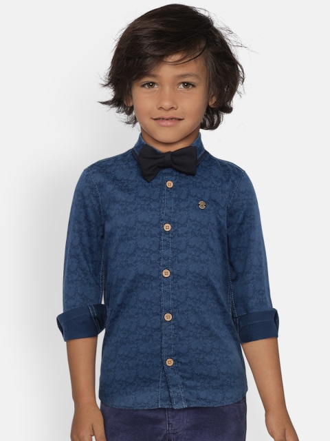 

Allen Solly Junior Boys Blue Regular Fit Printed Casual Shirt