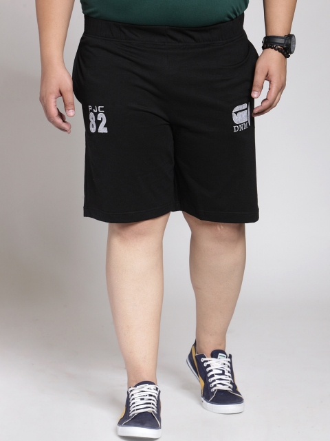 

plusS Men Black Slim Fit Regular Shorts