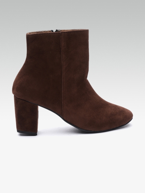 

Street Style Store Women Brown Solid Heeled Boots