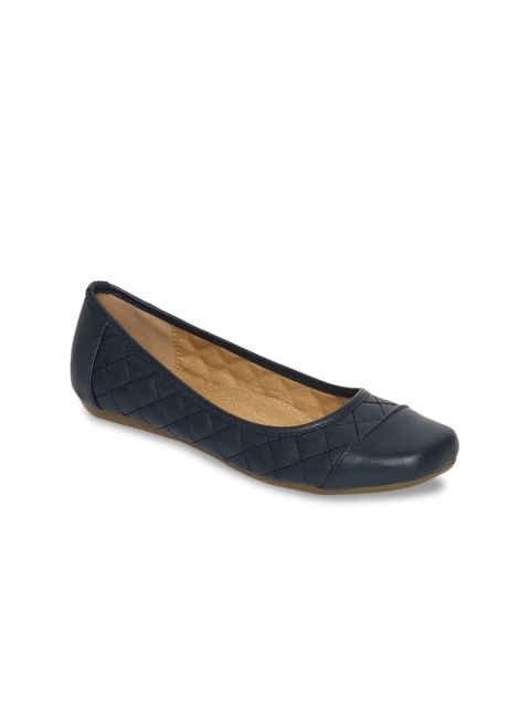 

ESTATOS Women Navy Blue Solid Synthetic Ballerinas