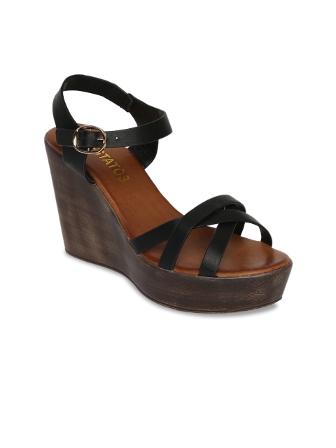 

ESTATOS Women Black Solid Heels