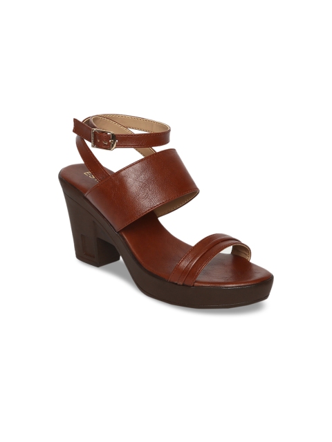 

ESTATOS Women Tan Brown Solid Sandals