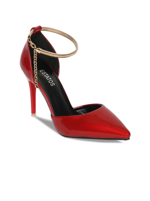 

ESTATOS Women Red Solid Pumps