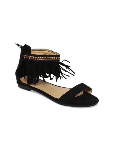 

ESTATOS Women Black Solid Gladiators