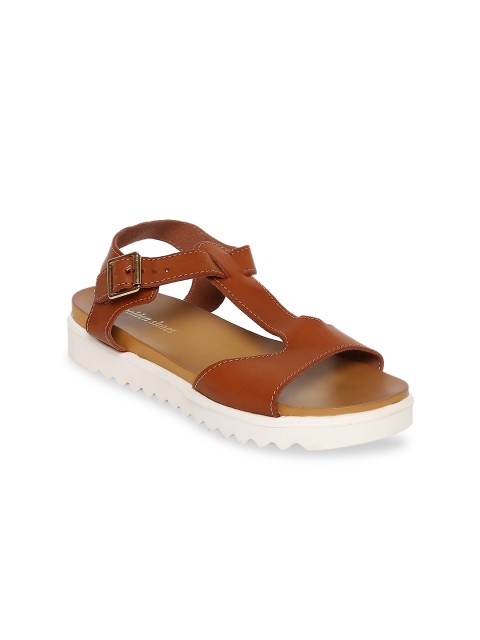 

ESTATOS Women Brown Open-Toe Flat