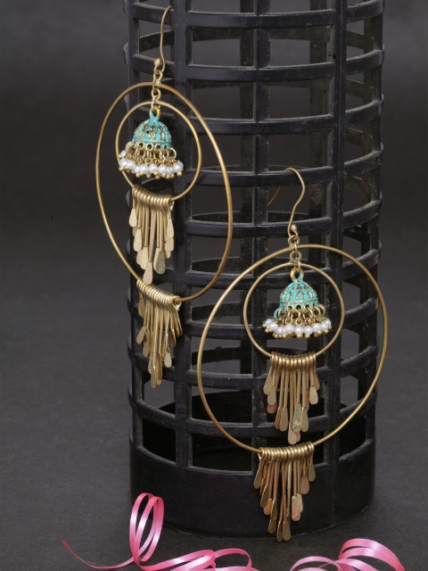 

DIVA WALK Gold-Plated Handcarfted Contemporary Drop Earrings