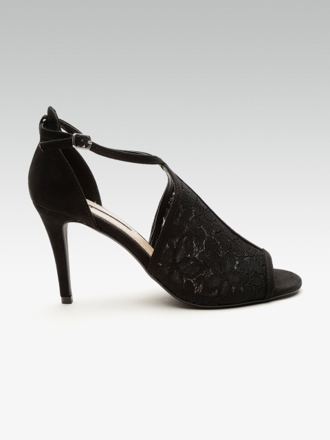 

DOROTHY PERKINS Women Black Lace Stilettos