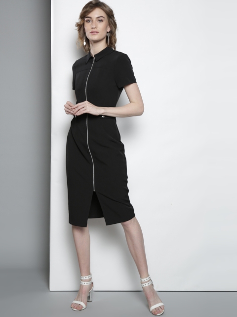 

DOROTHY PERKINS Women Black Solid Shirt Dress