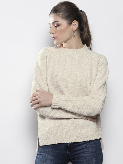 

DOROTHY PERKINS Women Beige Solid Pullover