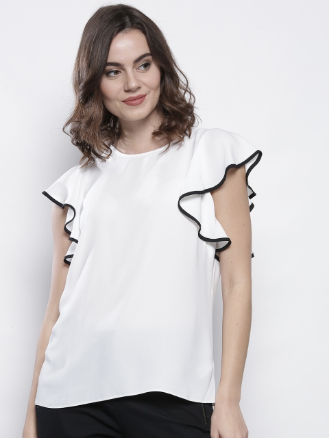 

DOROTHY PERKINS Women White Solid Top