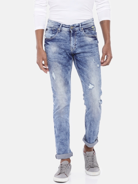 

SPYKAR Men Blue Ultra Skinny Fit Low-Rise Mildly Distressed Stretchable Jeans