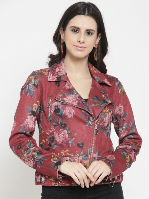 

Latin Quarters Women Red Printed Tailored Jacket