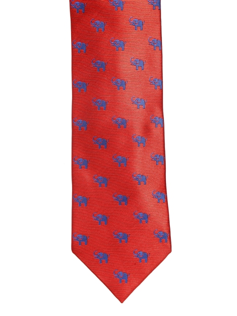 

Alvaro Castagnino Men Red & Blue Printed Broad Tie