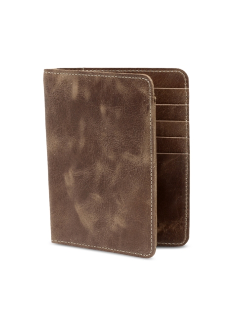 

Teakwood Leathers Men Brown Solid Two Fold Leather Card Holder