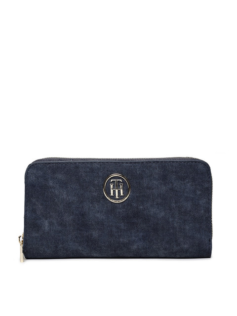 

Tommy Hilfiger Women Blue Solid Zip Around Wallet