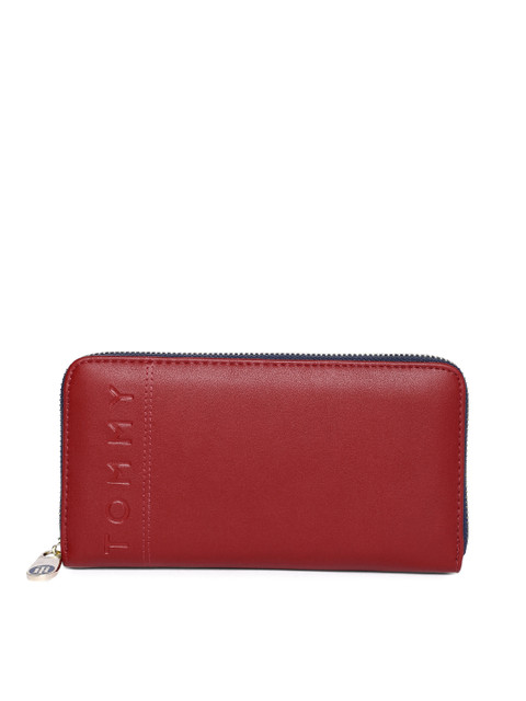 

Tommy Hilfiger Women Burgundy Solid Zip Around Wallet