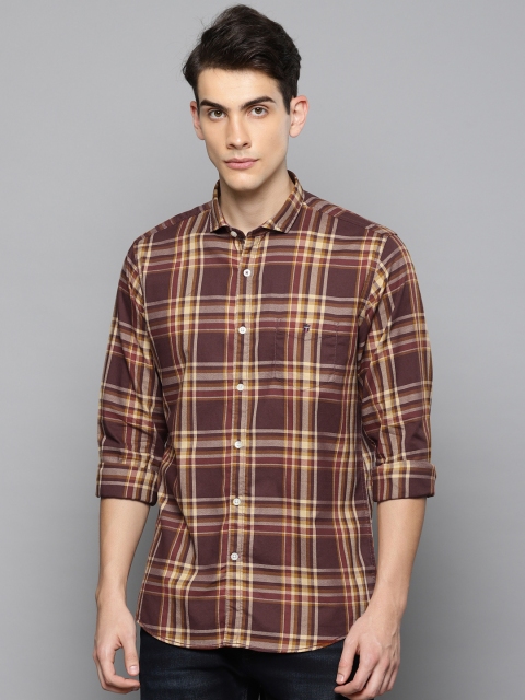 

Louis Philippe Sport Men Brown & Beige Manhattan Slim Fit Checked Casual Shirt