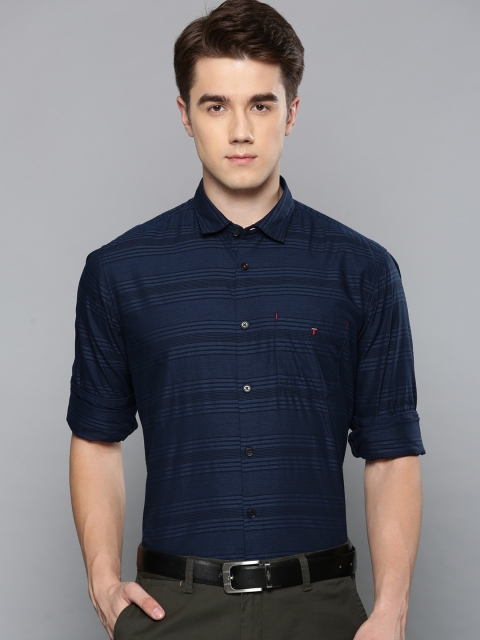 

Louis Philippe Sport Men Blue Slim Fit Striped Casual Shirt