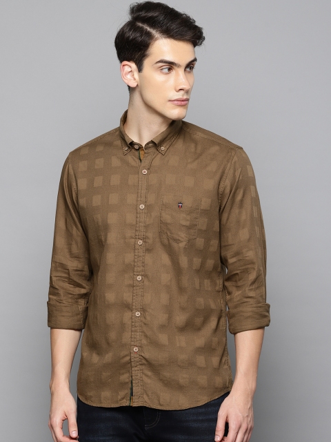 

Louis Philippe Sport Men Brown Slim Fit Checked Casual Shirt