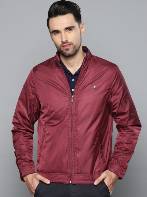 

Louis Philippe Men Maroon Solid Tailored Jacket