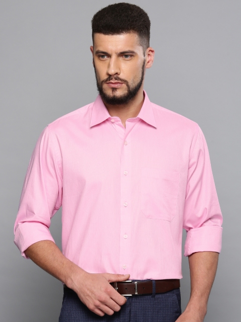 

Louis Philippe Men Pink Classic Regular Fit Solid Formal Shirt