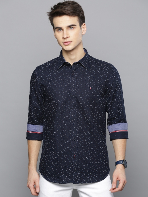 

Louis Philippe Sport Men Navy Blue Slim Fit Printed Casual Shirt
