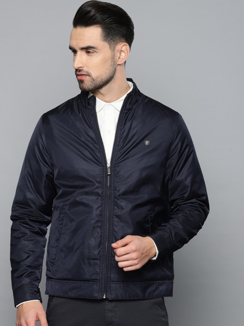 

Louis Philippe Men Navy Blue Solid Tailored Jacket