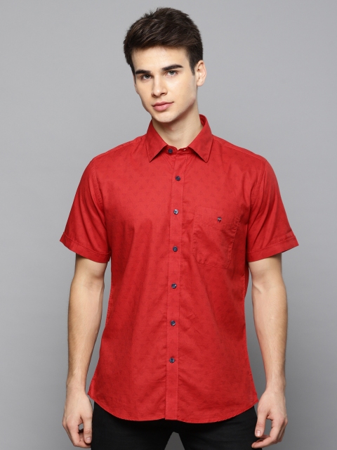 

Louis Philippe Sport Men Red Slim Fit Printed Casual Shirt