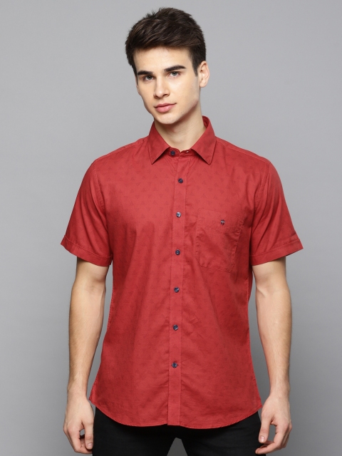 

Louis Philippe Sport Men Red Slim Fit Printed Casual Shirt