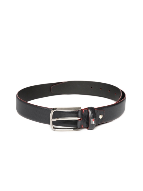 

Tommy Hilfiger Men Navy Blue Leather Textured Belt
