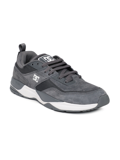 

DC Men Grey E.TRIBEKA Suede Sneakers