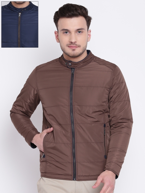 

SPYKAR Men Brown Solid Reversible Quilted Jacket