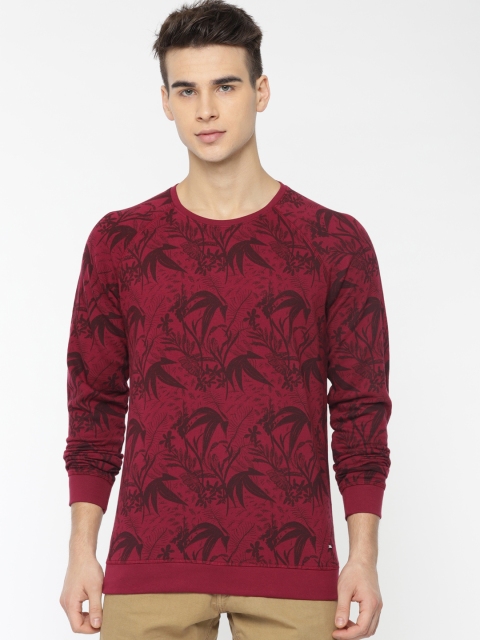 

SPYKAR Men Maroon Printed Sweatshirt