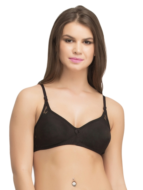 

Clovia Black Half-Coverage Bra BR0239P1332B