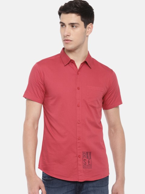 

SPYKAR Men Coral Regular Fit Printed Casual Shirt
