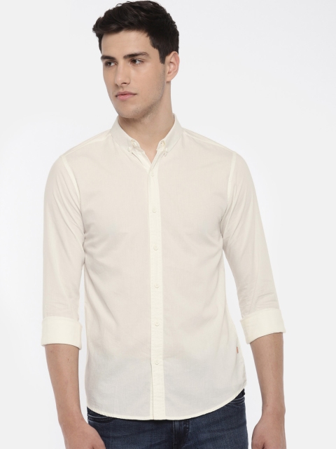 

SPYKAR Men Beige Slim Fit Solid Casual Shirt