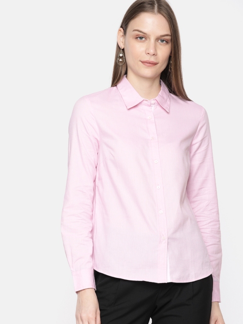 

Vero Moda Women Pink Regular Fit Solid Casual Shirt