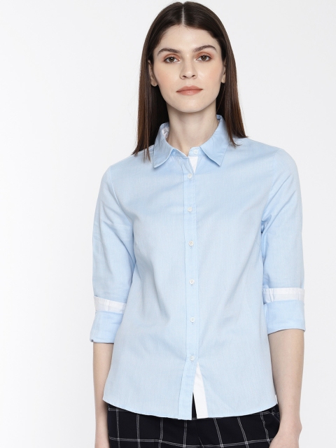 

Vero Moda Women Blue Regular Fit Solid Casual Shirt