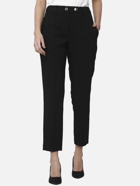 

Vero Moda Women Black Regular Fit Solid Regular Trousers