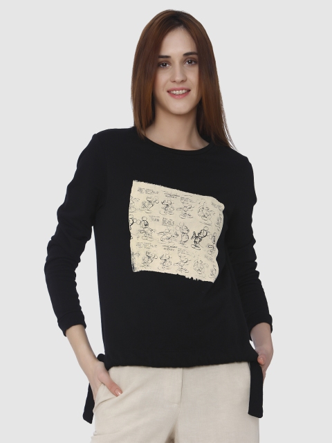 

Vero Moda Women Black Printed Sweatshirt