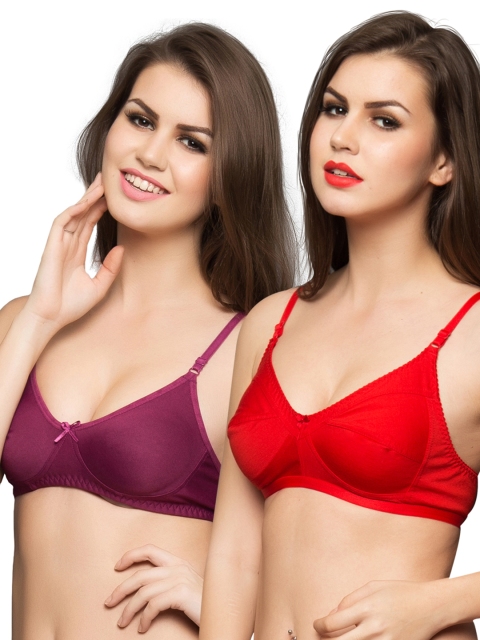 

Clovia Pack of 2 Bras BRC249P55, Purple