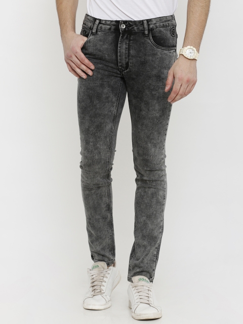 

Rex Straut Jeans Men Grey Slim Fit High-Rise Clean Look Stretchable Jeans