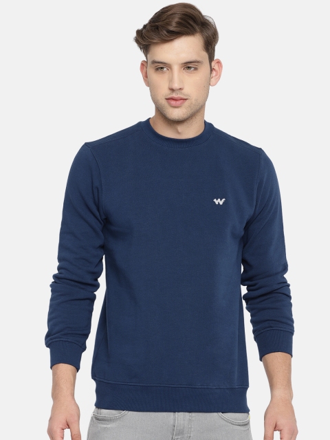 

Wildcraft Men Navy Solid Basic Sweatshirt, Navy blue