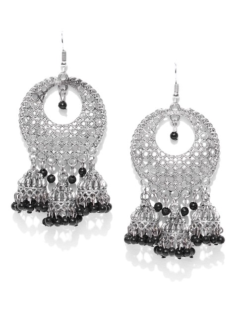 

Anouk Black Oxidised Silver-Plated Crescent-Shaped Chandbalis