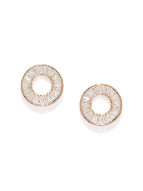 

Alamod Gold-Plated & White Circular Studs