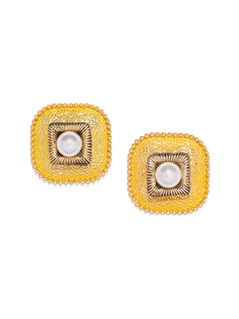 

Alamod Gold-Plated & White Square Studs