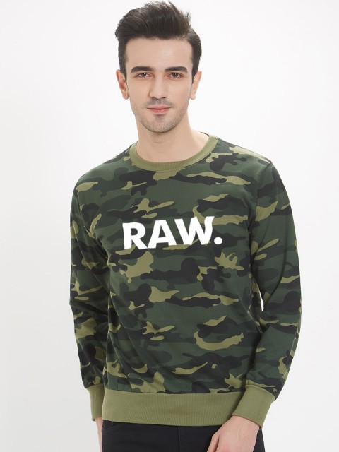 

WYO Men Green Printed Sweatshirt
